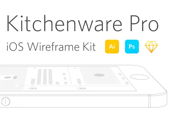 Kitchenware Pro: iOS Wireframe Kit