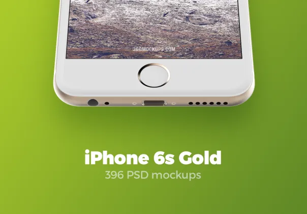 396 iPhone 6s Gold Mockups