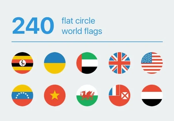 Circle World Flags