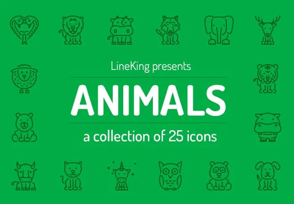 Animals Line Icons