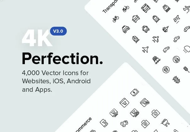 5000 Vector icons for iOS, Android, Web & Apps