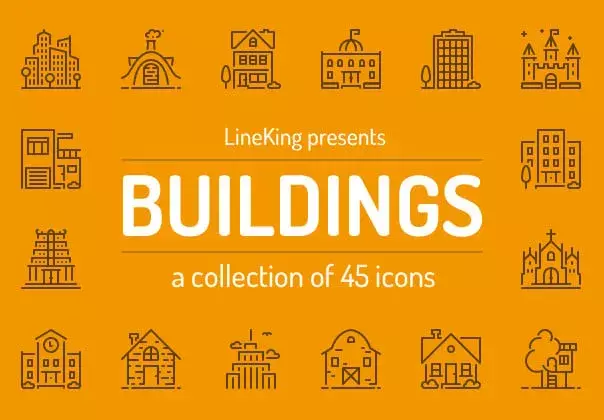 Buildings Line Icons