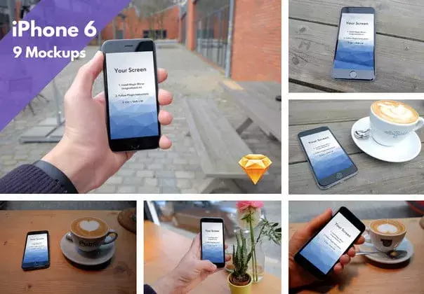 iPhone 6 Mockups & Coffee