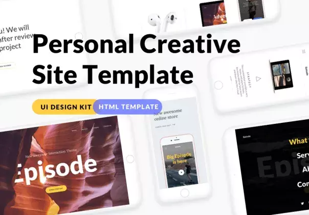 Personal Creative HTML Template for Sketch