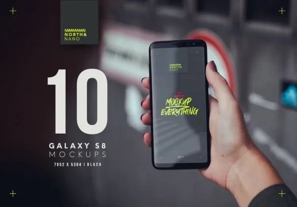 10 Galaxy S8 Mockups