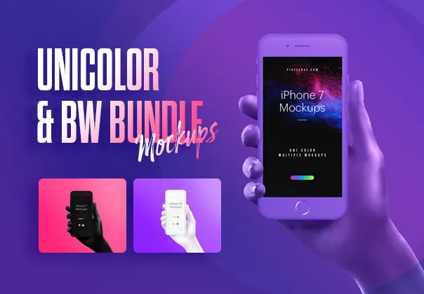 Unicolor & B/W Hands Mockups