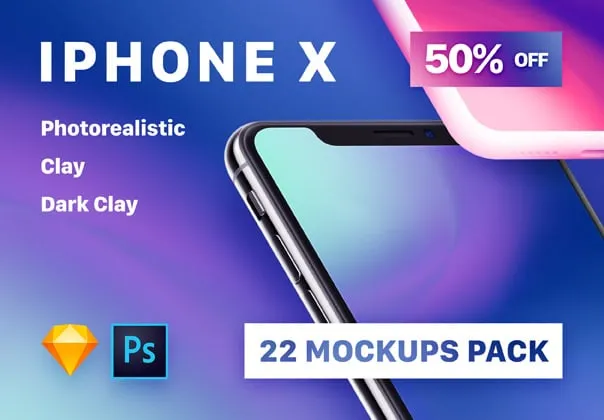 iPhone X – 22 Mockups Pack