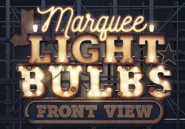 Marquee Light Bulbs Front View