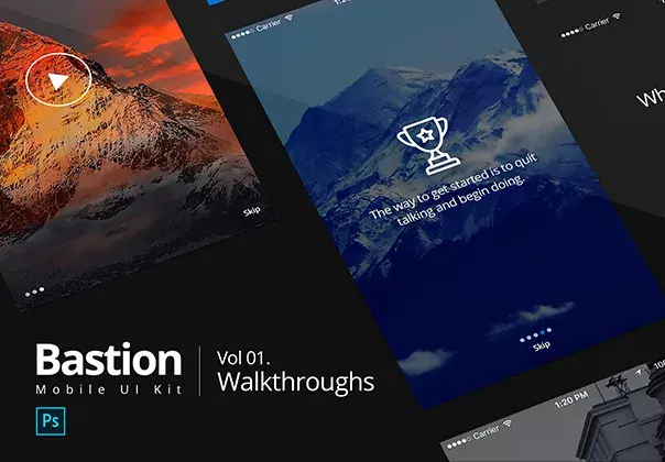 Bastion Mobile UI Kit Vol 1