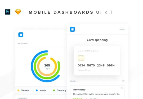 40 Mobile Dashboard UI Kit