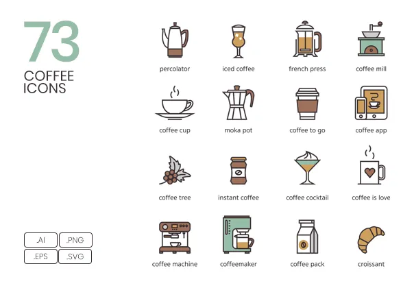 73 Coffee Icons