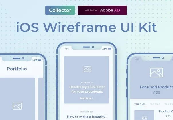 Collector iOS Wireframe UI Kit