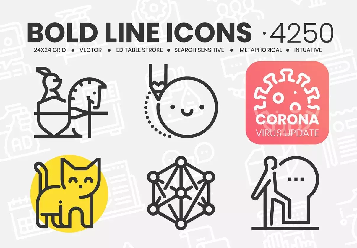 Bold Line Icons