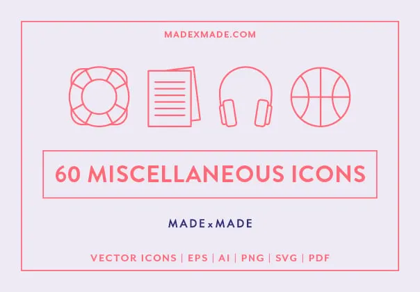 60 Misc. Line Icons