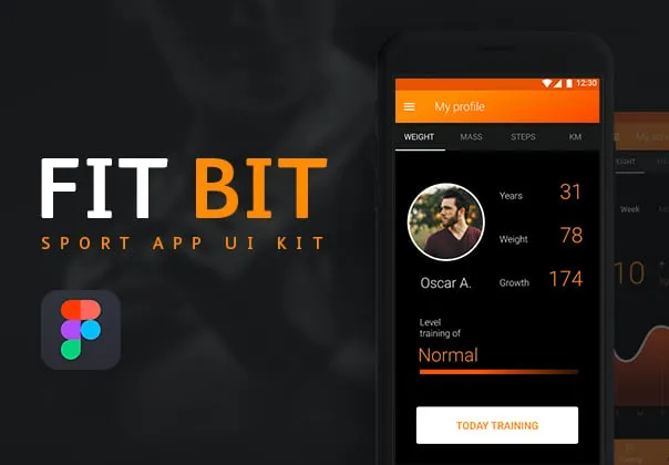 FIT BIT Sport UI Kit