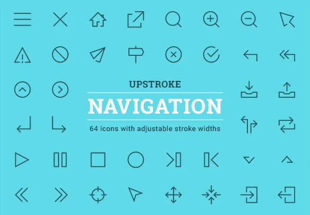 Upstroke Navigation Icons