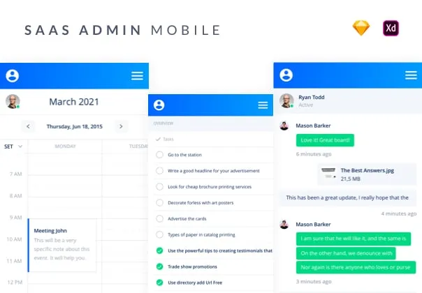 SaaS Admin Mobile UI Kit