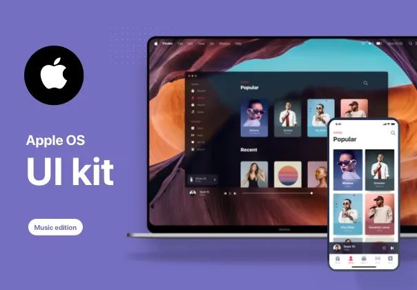 Apple OS Future UI Kit Music Edition for Sketch