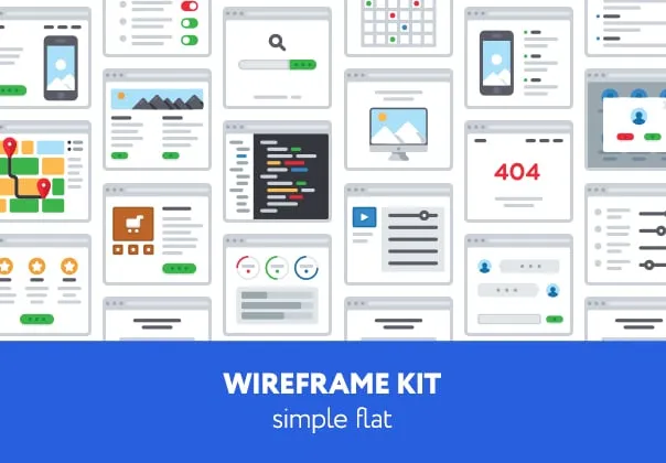 Simple Flat Wireframe Kit