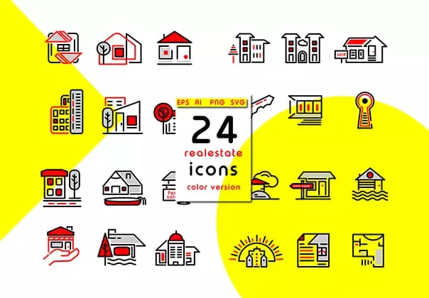 24 Real Estate Icons