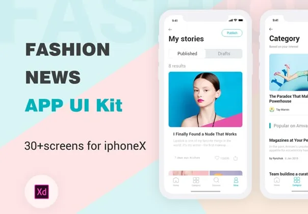 Fashion News UI Kit