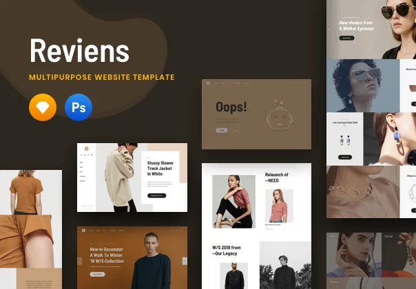 Multipurpose Sketch & PSD Website Template