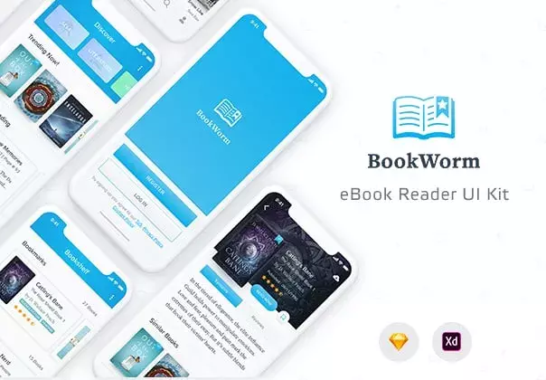 BookWorm eBook Reader UI Kit