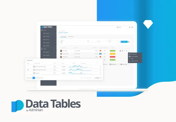 Adminian Data Tables