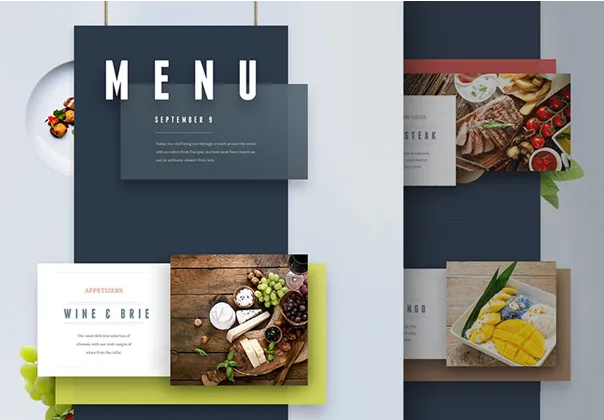 Menu and restaurant templates for Sketch and Photoshop.