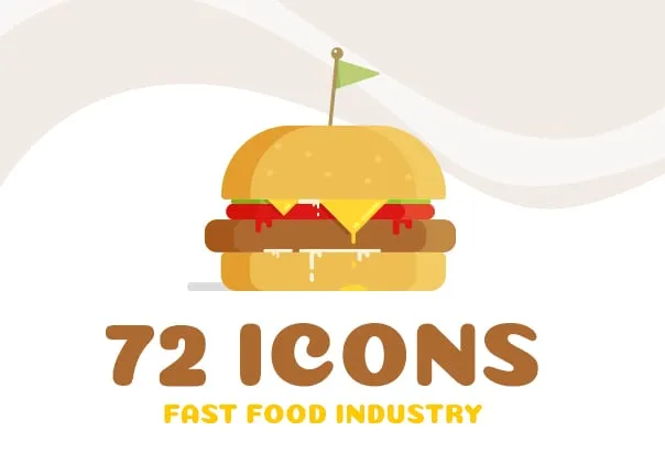 72 Fast Food Icons & Logos