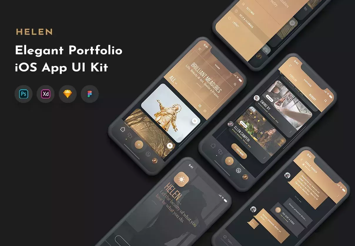 Helen - Portfolio & Gallery UI Kit