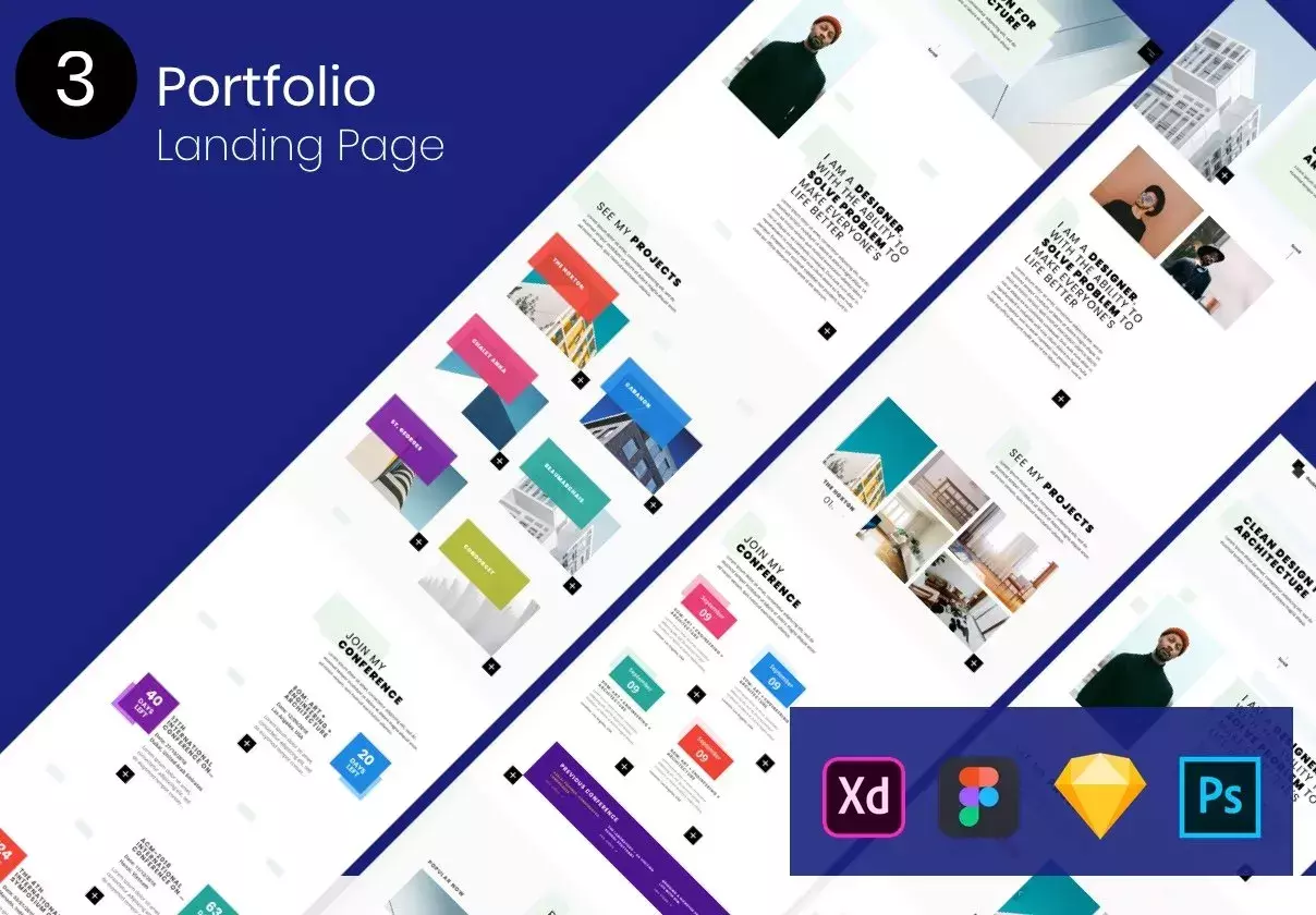 3 Portfolio Landing Pages