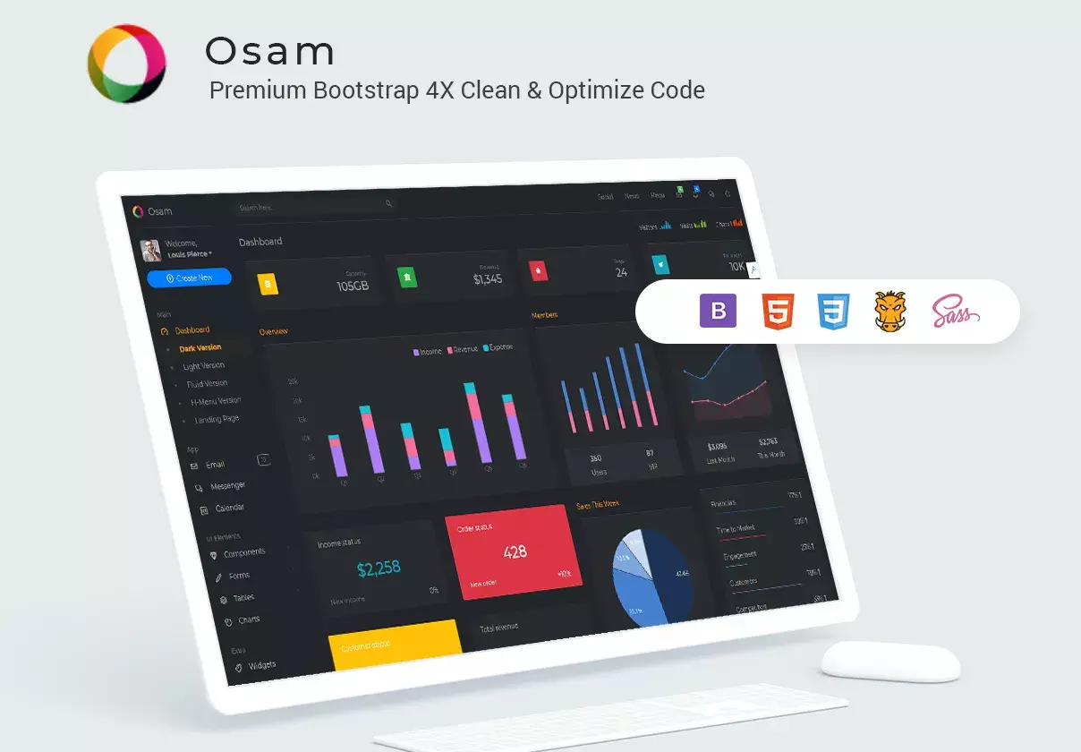 Osam - Bootstrap Admin Dashboard UI kit