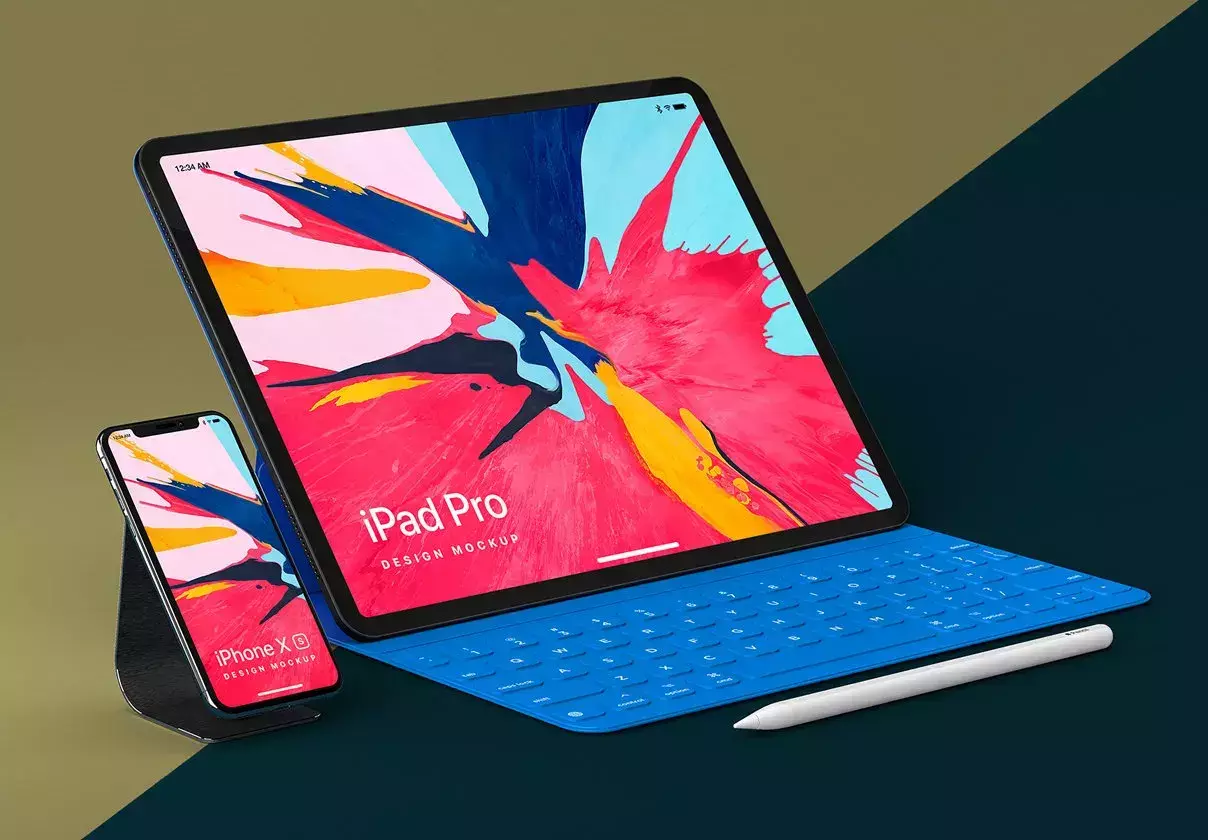 iPad Pro iPhone XS Mockup