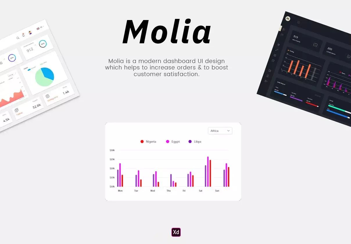 Molia Dashboard UI Kit