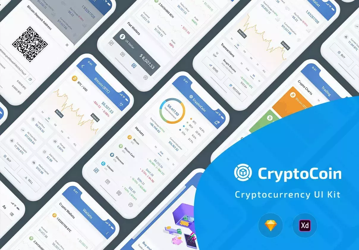 CryptoCoin Cryptocurrency UI Kit