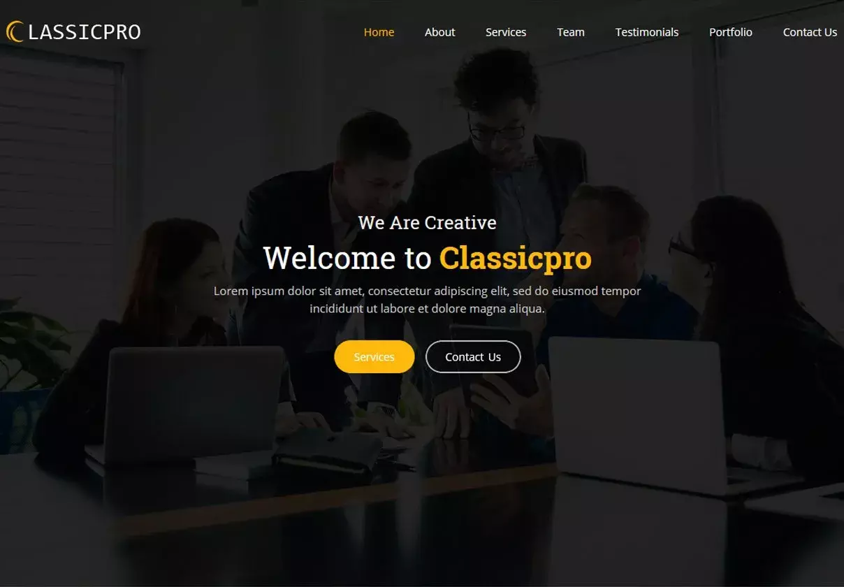 Classicpro - Responsive HTML5 one page Template