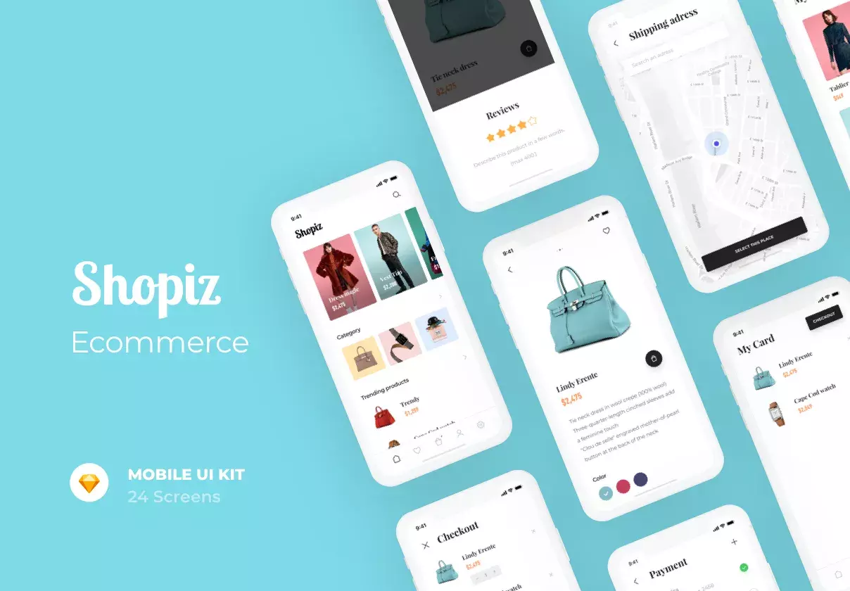 A perfect e-commerce UI kit for the iPhone X.