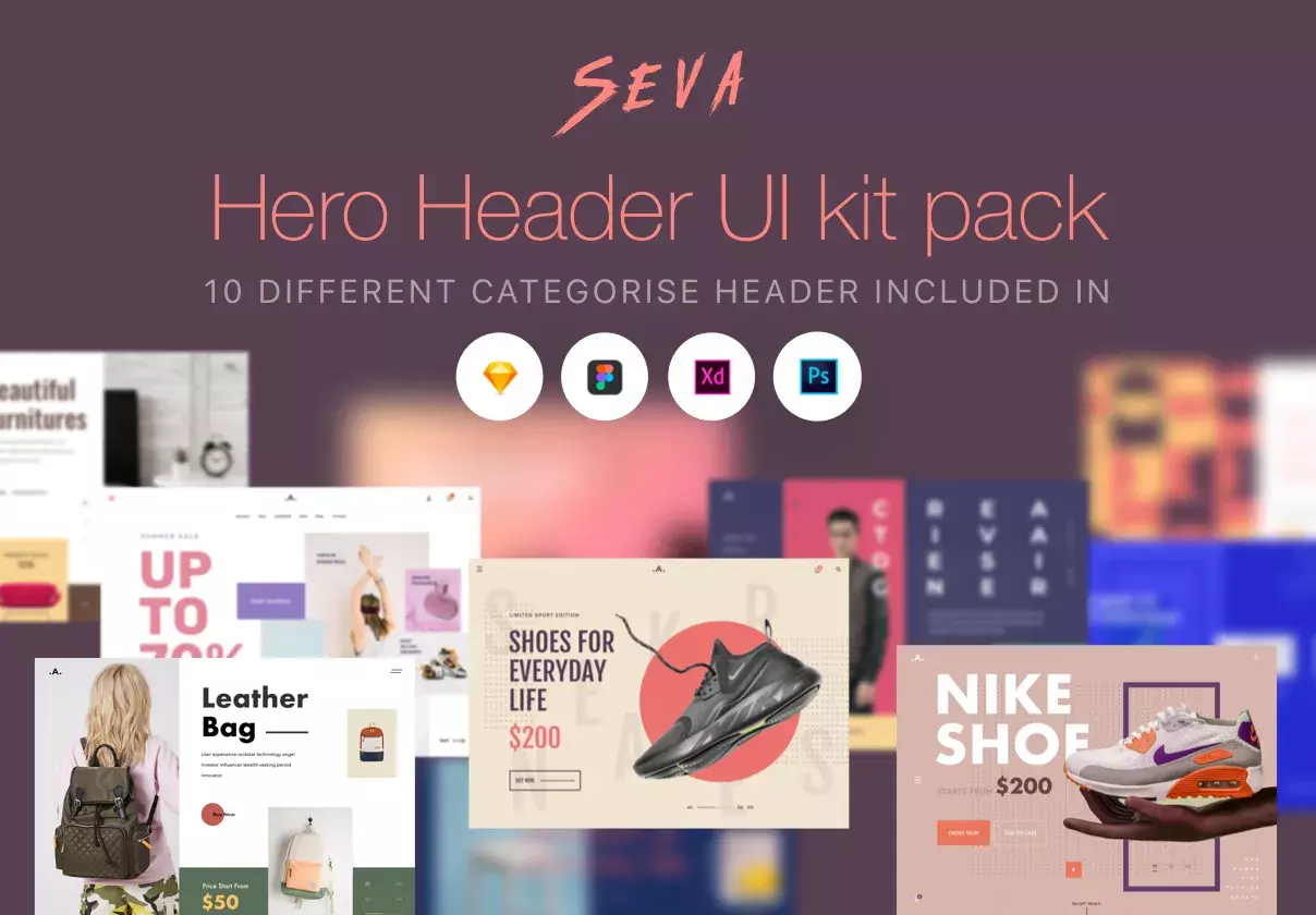 Seva header ui kit pack-1