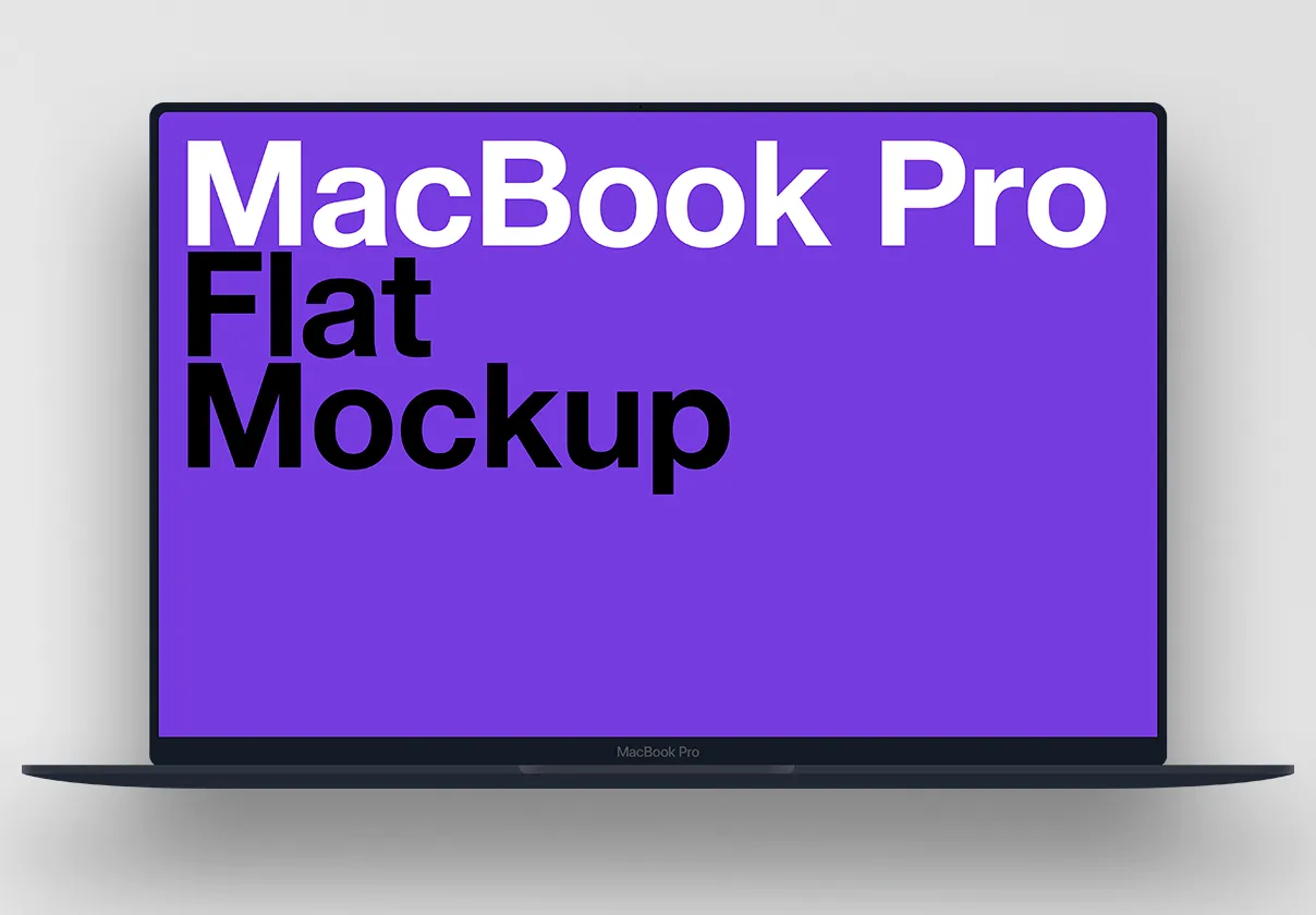 MacBook Pro Flat Mockup