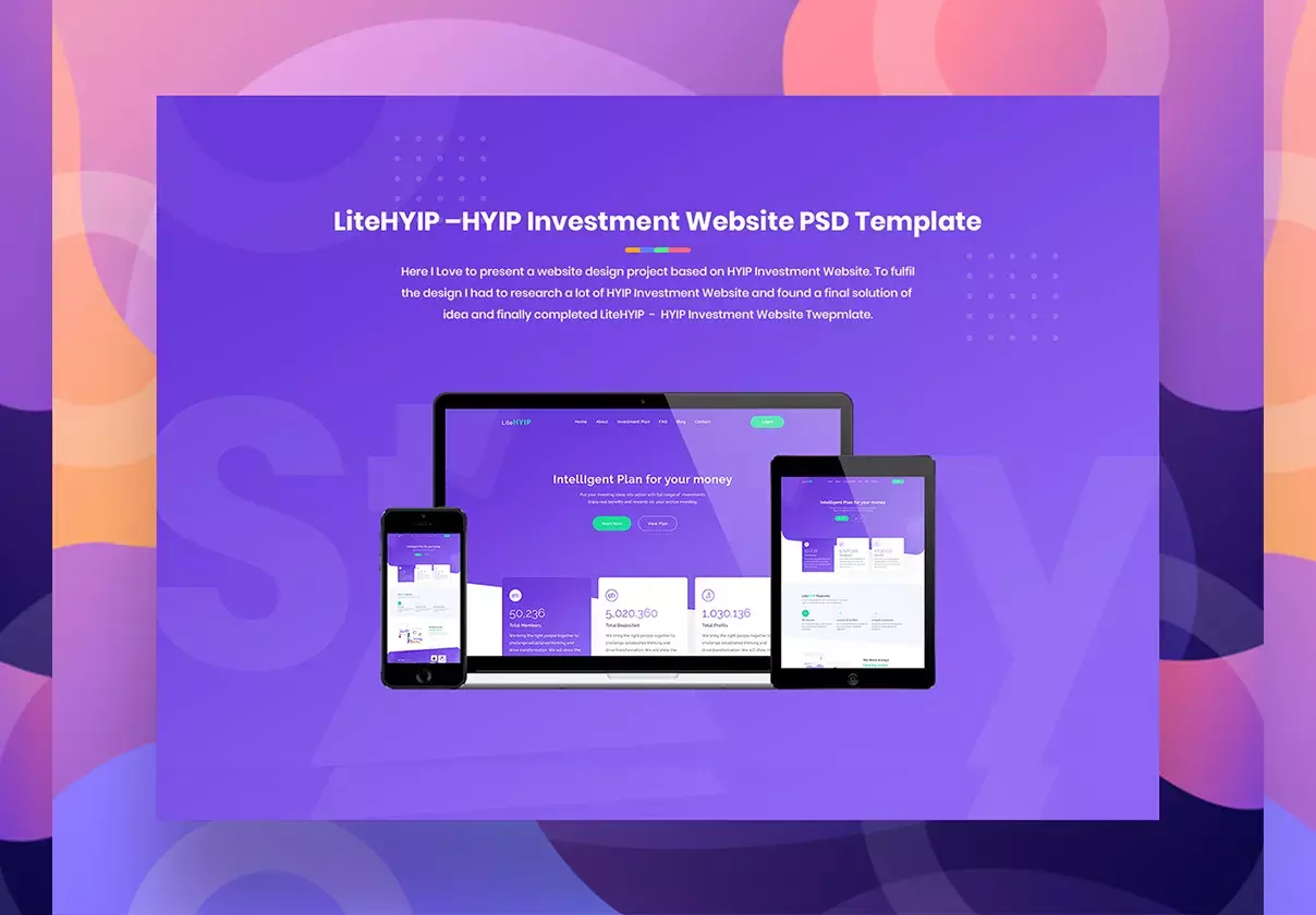 LiteHYIP – HYIP Investment Website PSD Template