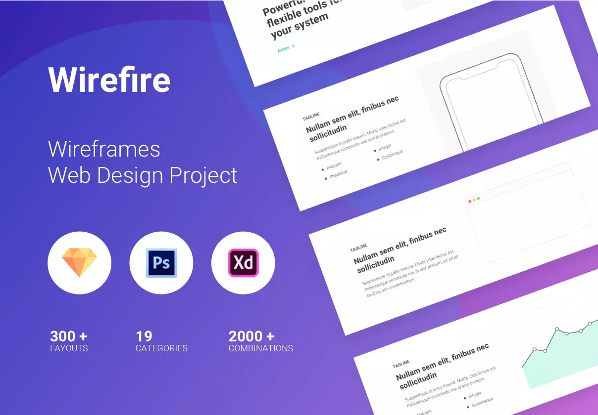 Wirefire - Wireframe Kit Web Design