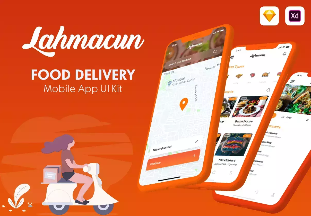 Lahmacun - Food Delivery Mobile App UI Kit