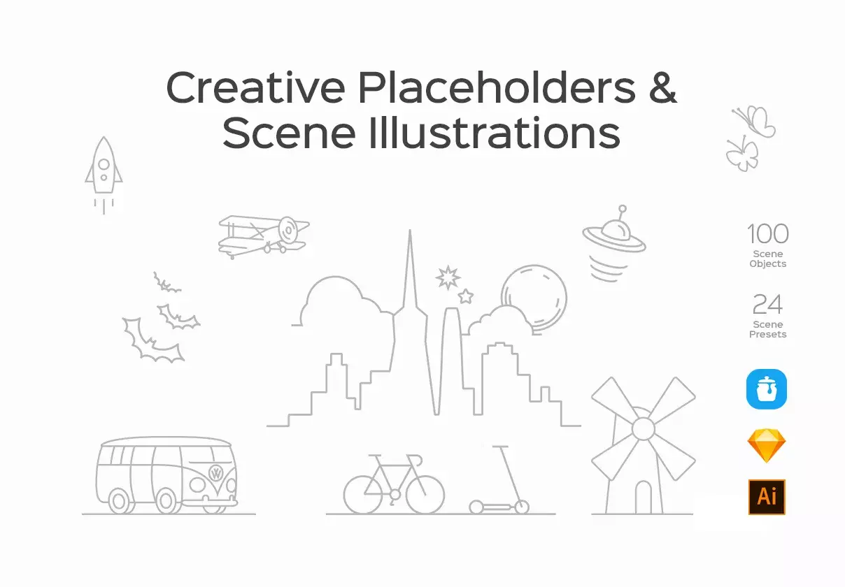 Creative Placeholders & Scene Illustrations