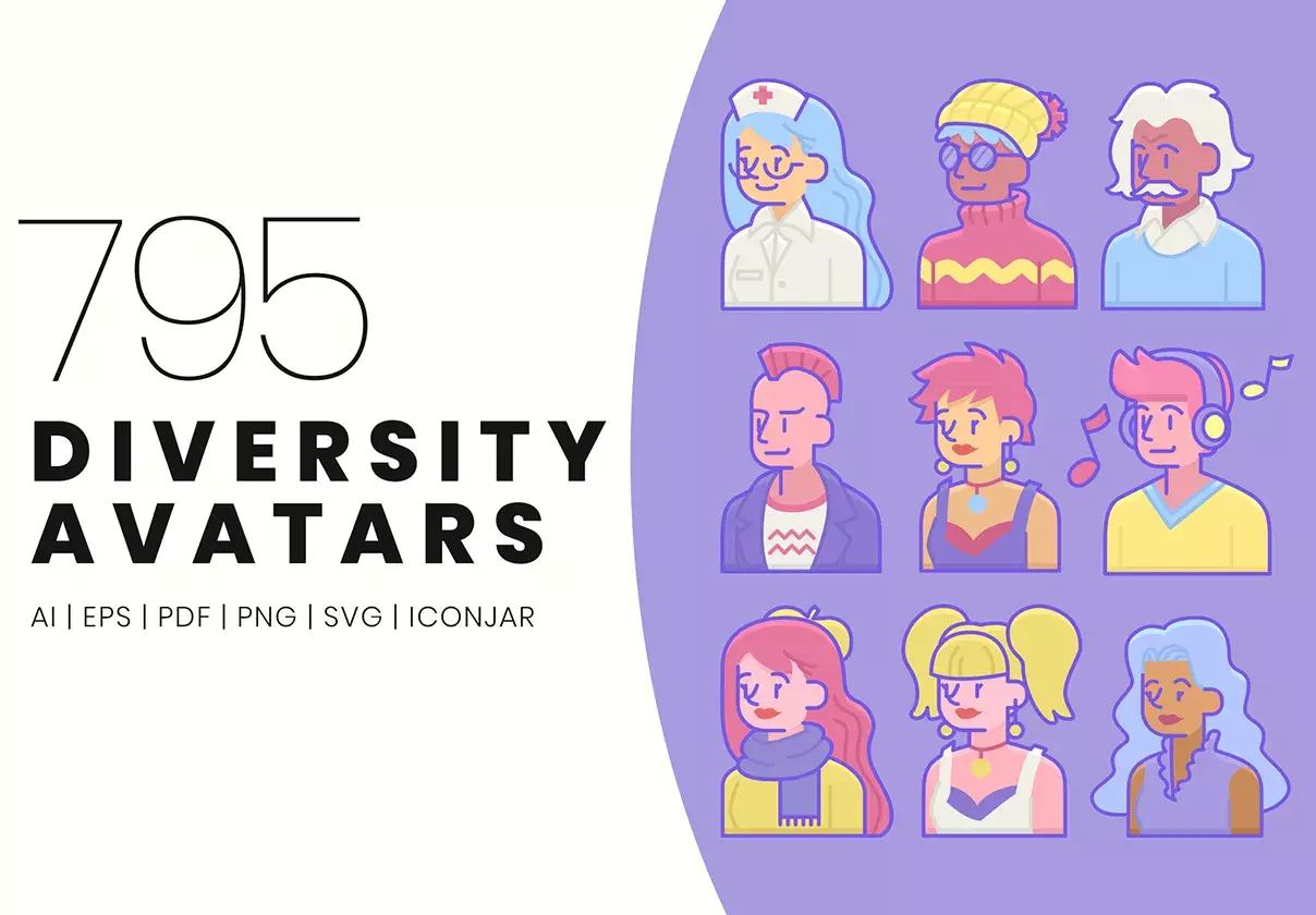 795 Diversity Avatars