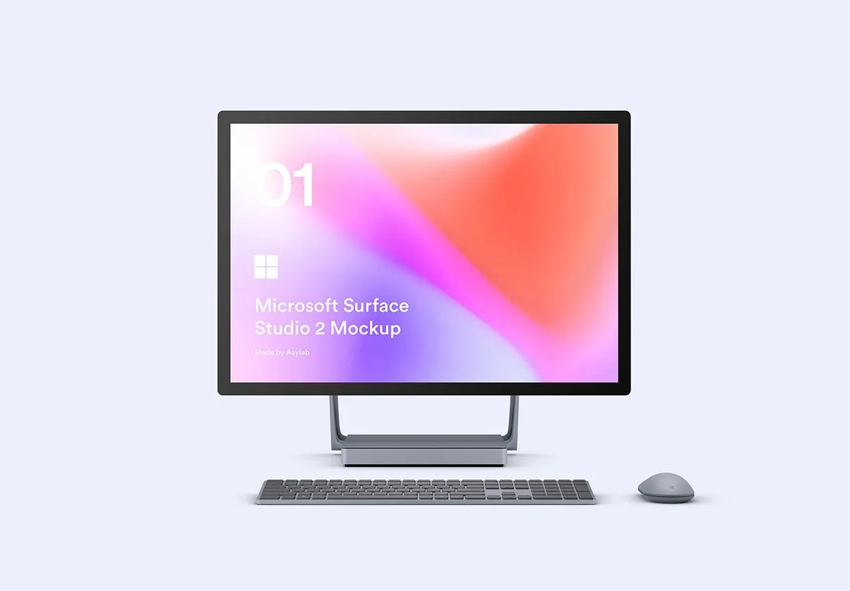 Microsoft Surface Studio 2 - 8 Mockups