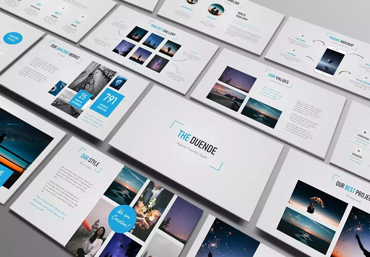 Duende Light Powerpoint Template