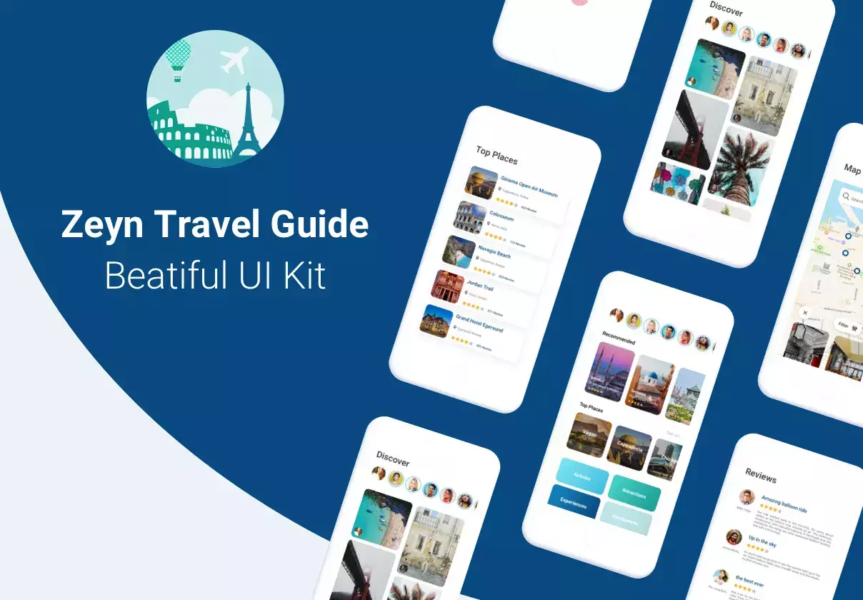 Zeyn Travel Guide UI Kit