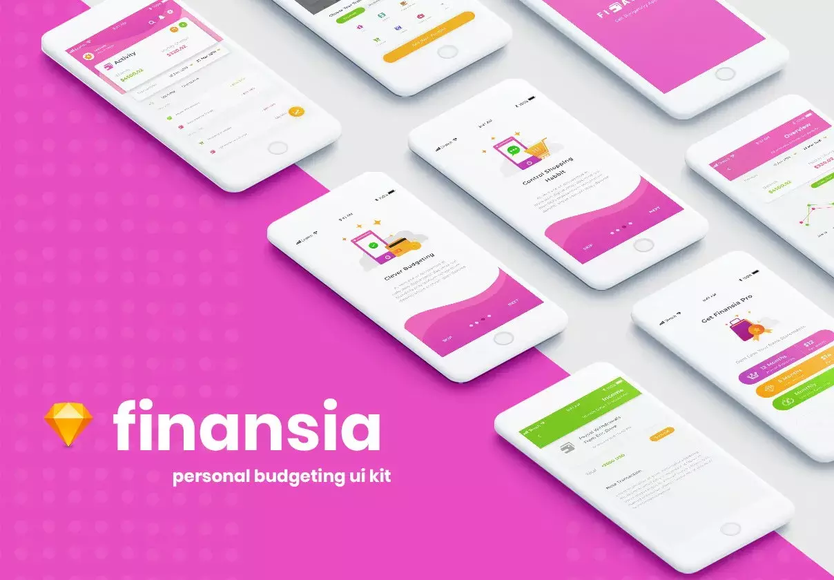 Finansia Personal Budgeting UI Kit