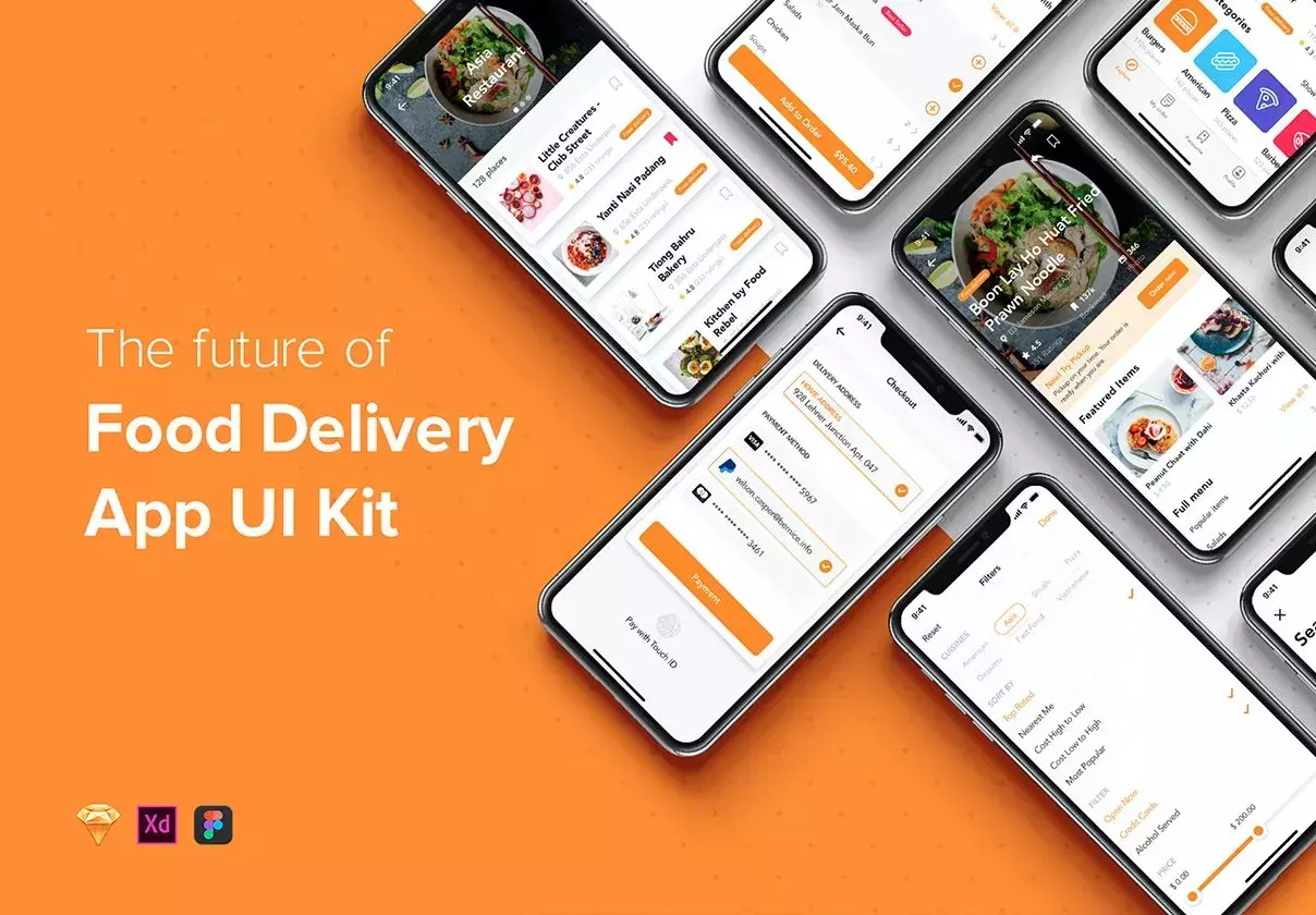 Food Delivery mobile app UI Kit